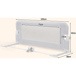 Bariera de protectie pentru pat Costway BS10043WH (White) Thumb