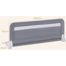 Bariera de protectie pentru pat Costway BS10047GR (Grey) Thumb