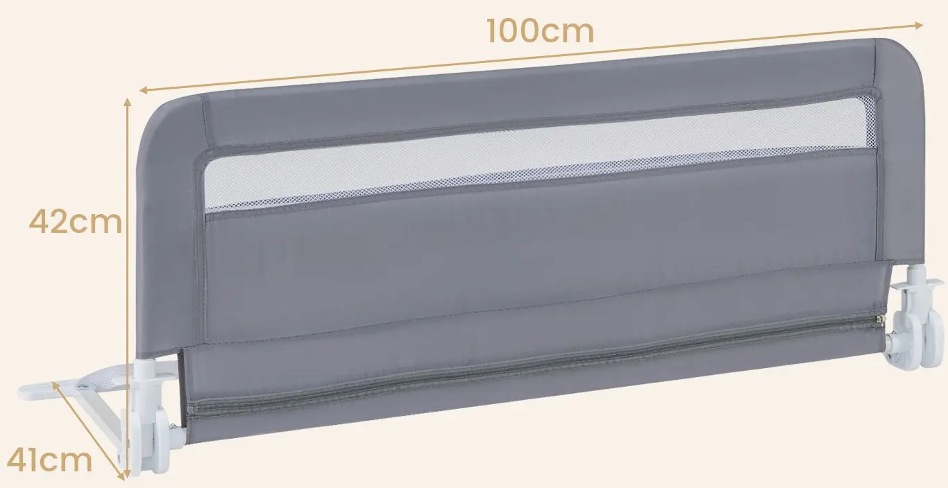 Bariera de protectie pentru pat Costway BS10047GR (Grey) - 2