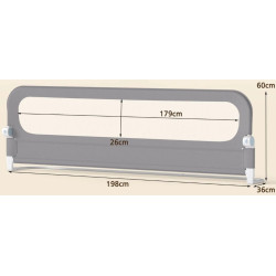 Bariera de protectie pentru pat Costway BS10056GR (Grey) Thumb