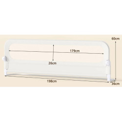 Bariera de protectie pentru pat Costway BS10056WH (White) Thumb