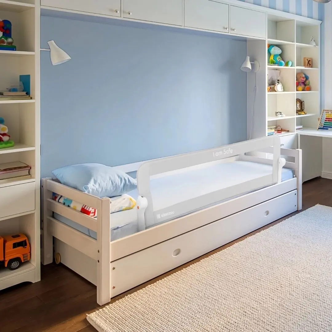 Bariera de protectie pentru pat Kikka Boo I Am Safe 120cm (Grey)