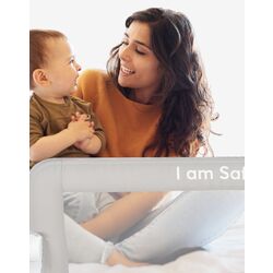 Bariera de protectie pentru pat Kikka Boo I Am Safe 120cm (Grey) Thumb