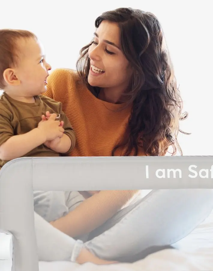 Bariera de protectie pentru pat Kikka Boo I Am Safe 150cm (Grey)