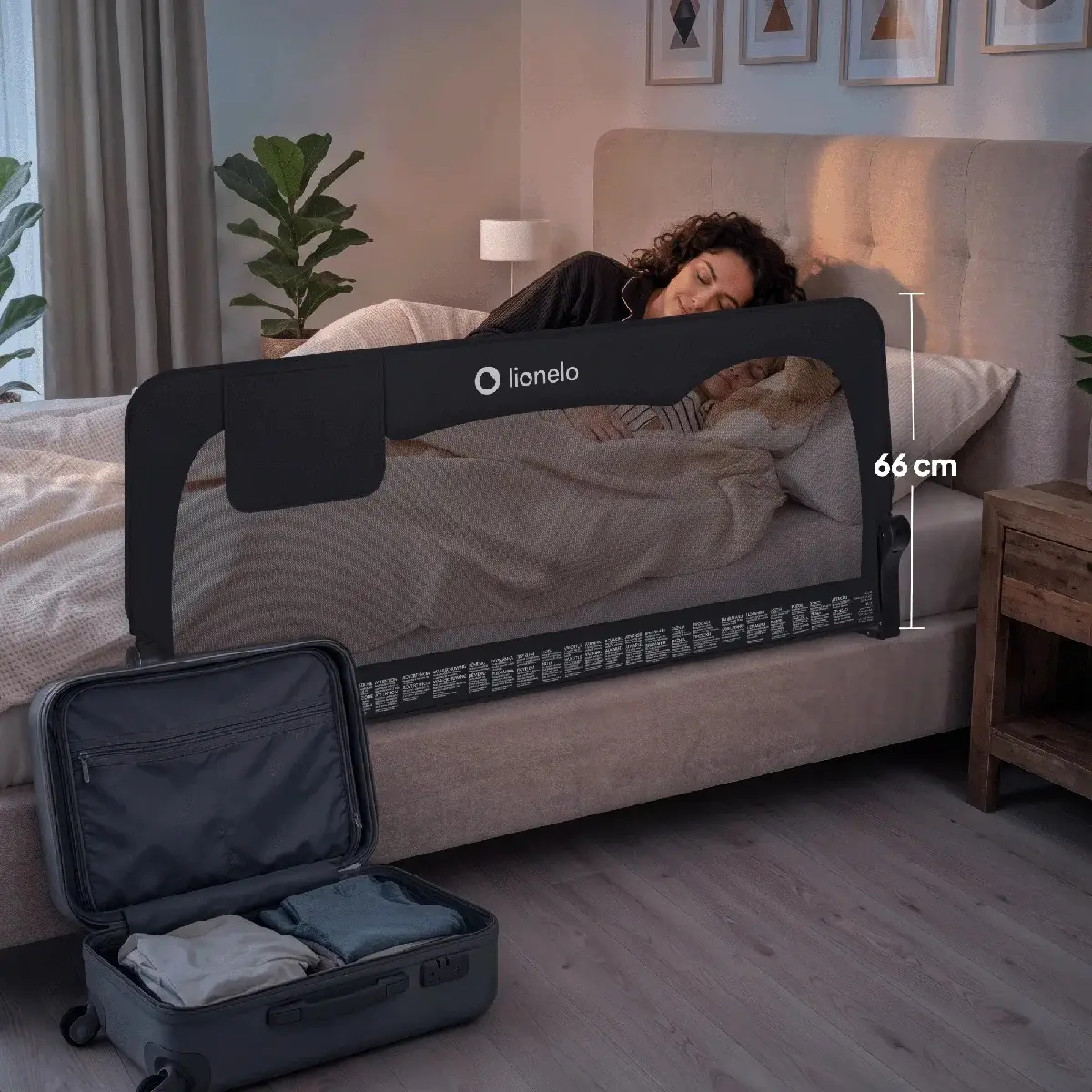 Bariera de protectie pentru pat Lionelo Hanna (Grey) - 6