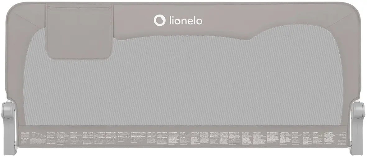 Bariera de protectie pentru pat Lionelo Hanna (Grey)