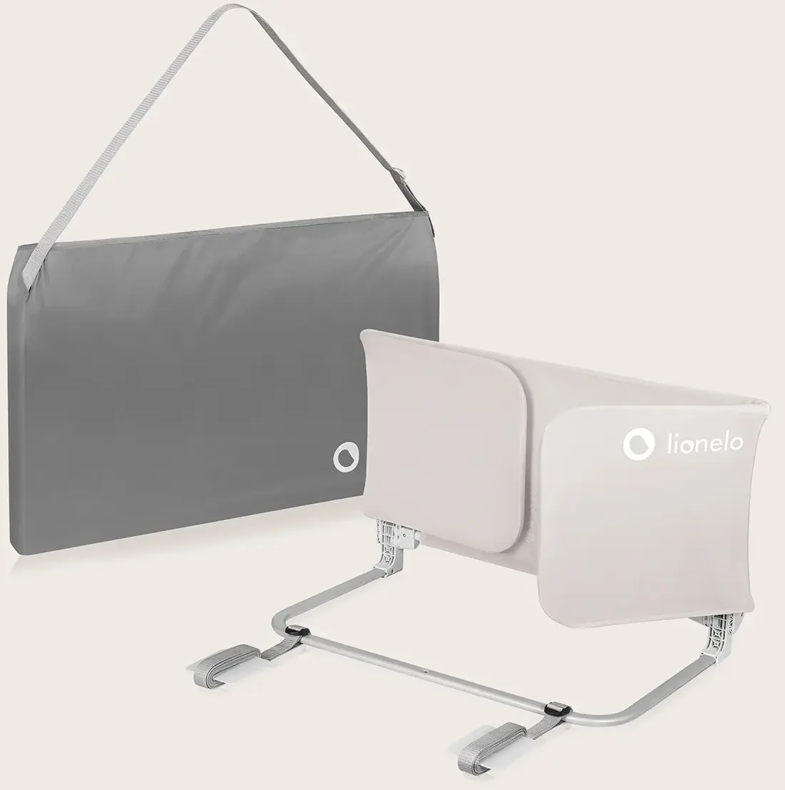 Bariera de protectie pentru pat Lionelo Lora XL (Grey Stone) - 8