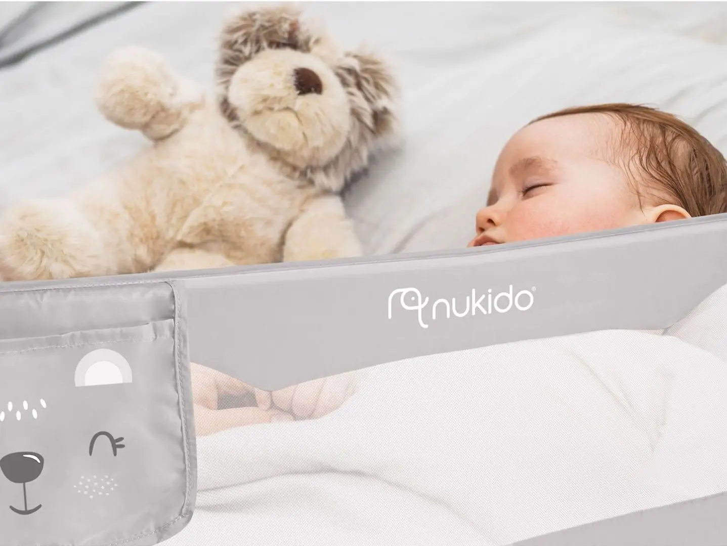 Bariera de protectie pentru pat Nukido 722400 (Grey)