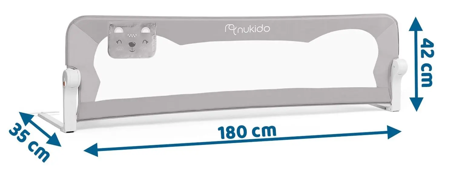 Bariera de protectie pentru pat Nukido 722400 (Grey)