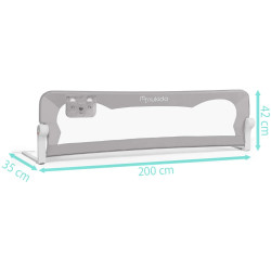 Bariera de protectie pentru pat Nukido 722900 (Grey) Thumb