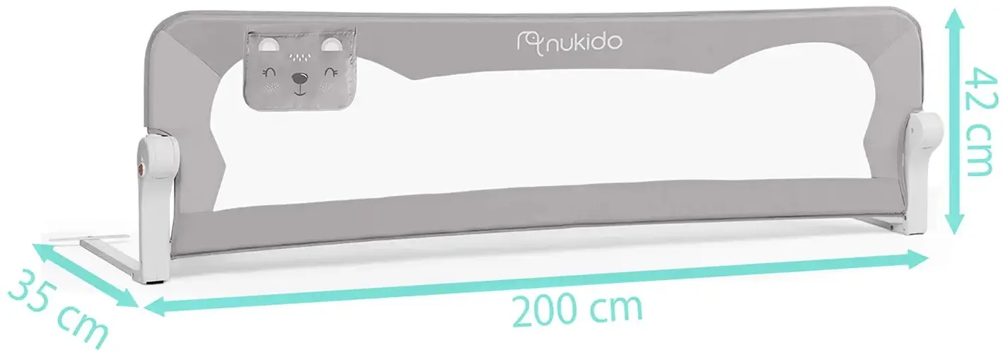 Bariera de protectie pentru pat Nukido 722900 (Grey) - 2