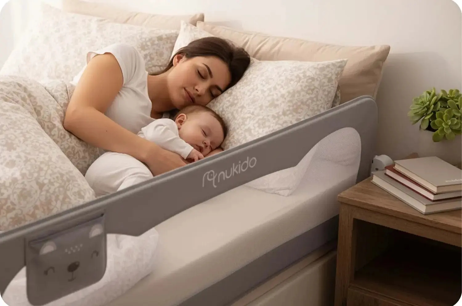 Bariera de protectie pentru pat Nukido 722900 (Grey) - 11