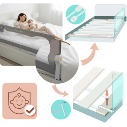Bariera de protectie pentru pat Nukido 722900 (Grey) Thumb