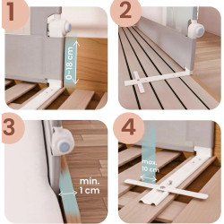 Bariera de protectie pentru pat Nukido NK-228 722810 (Grey) Thumb