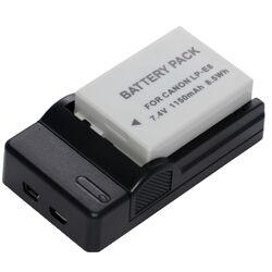 Зарядное устройство + аккумуляторы для фотоаппарата BPS 046IT-FBA для Canon LP-E8 Thumb