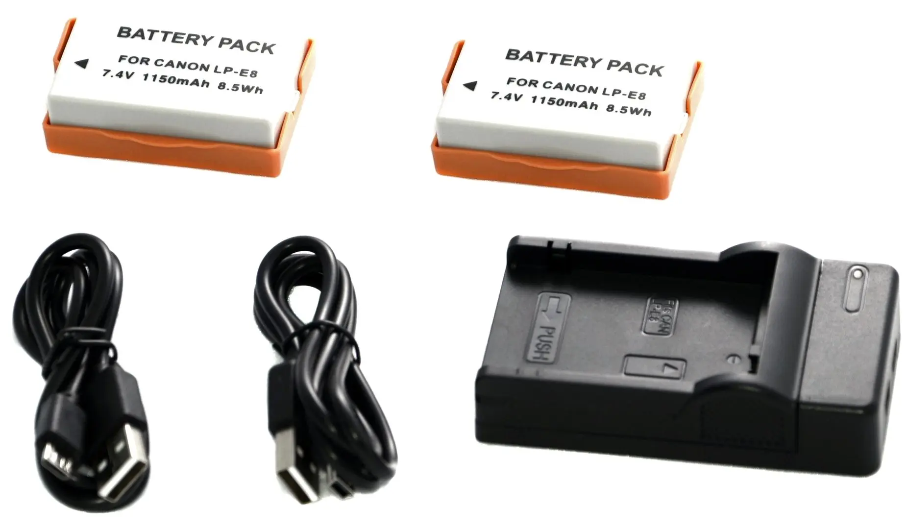 Зарядное устройство + аккумуляторы для фотоаппарата BPS 046IT-FBA для Canon LP-E8