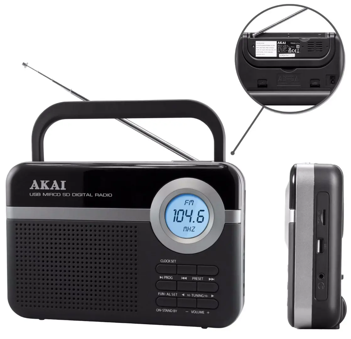 Портативный радиоприемник Akai PR006A-471U (Black) - 3