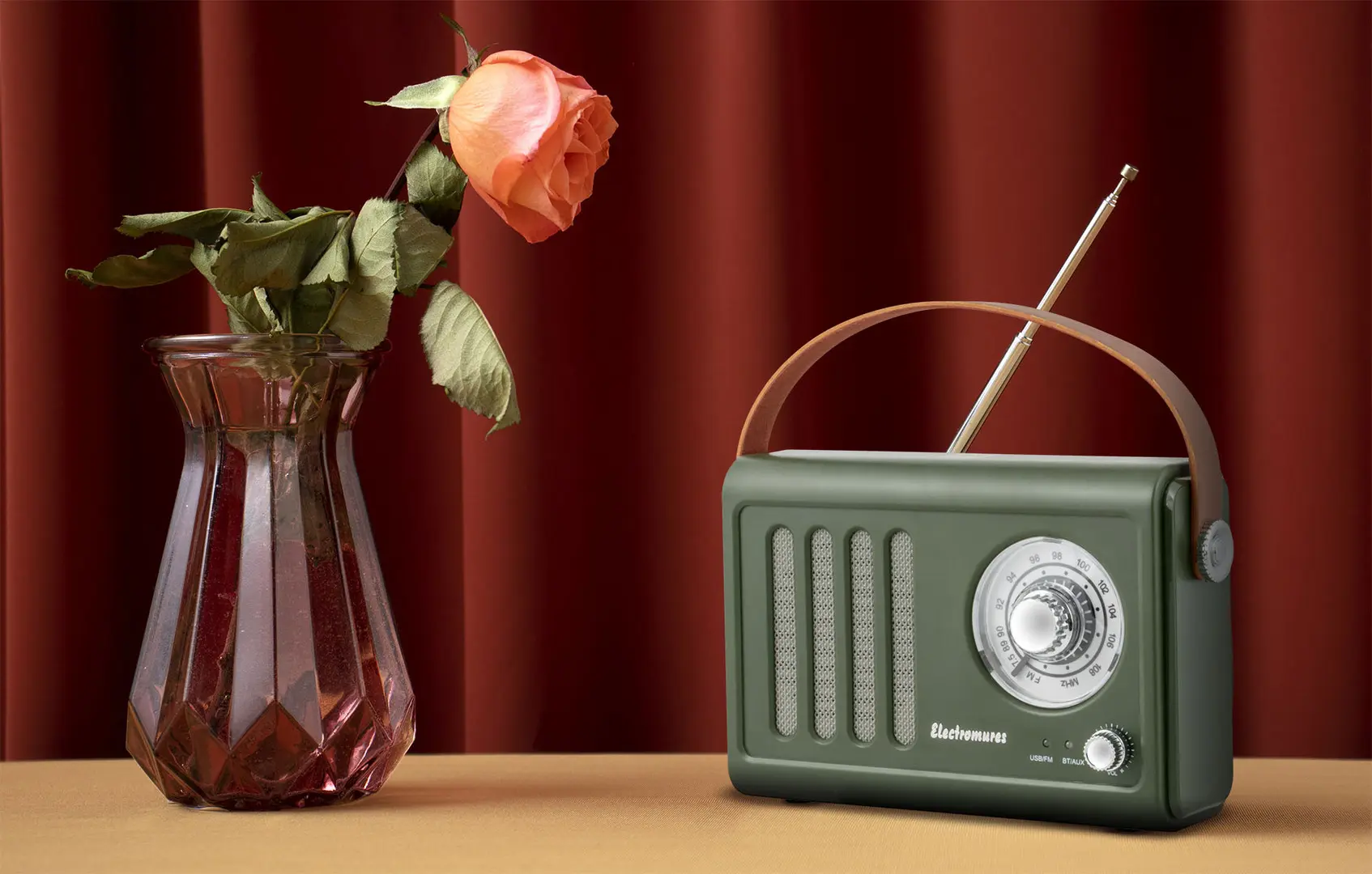 Radio portabil ElectroMures EM 1006 (Green)