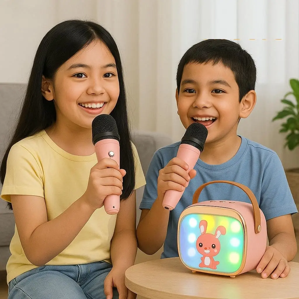 Set karaoke portabil Essa Toys Bunny DN12052 (Pink)