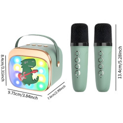 Set karaoke portabil Essa Toys Dino DN12053 (Green) Thumb