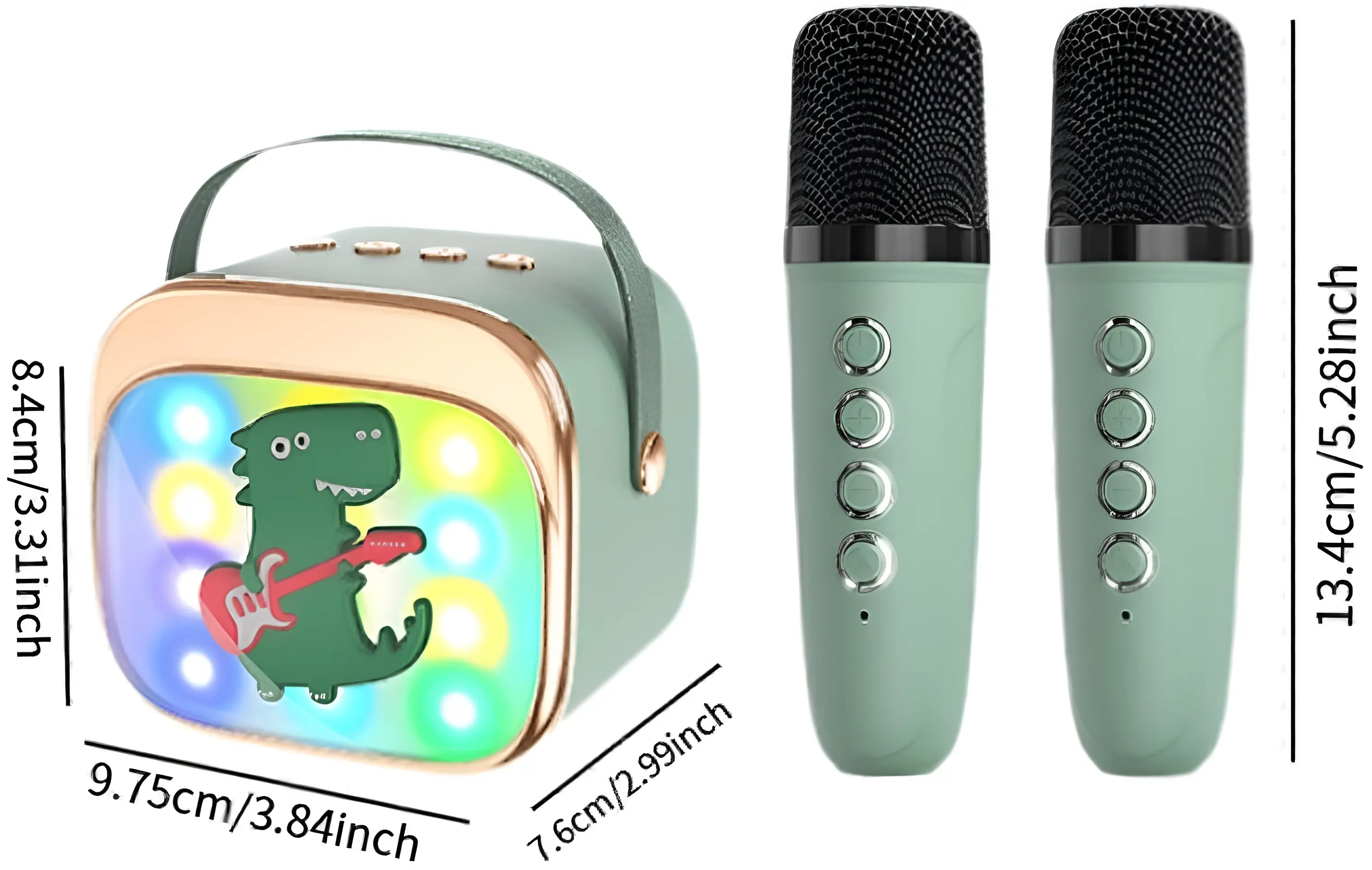 Set karaoke portabil Essa Toys Dino DN12053 (Green)