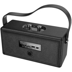 Беспроводная портативная колонка Hoco Rhyme Retro Leather DS61 (Black) Thumb