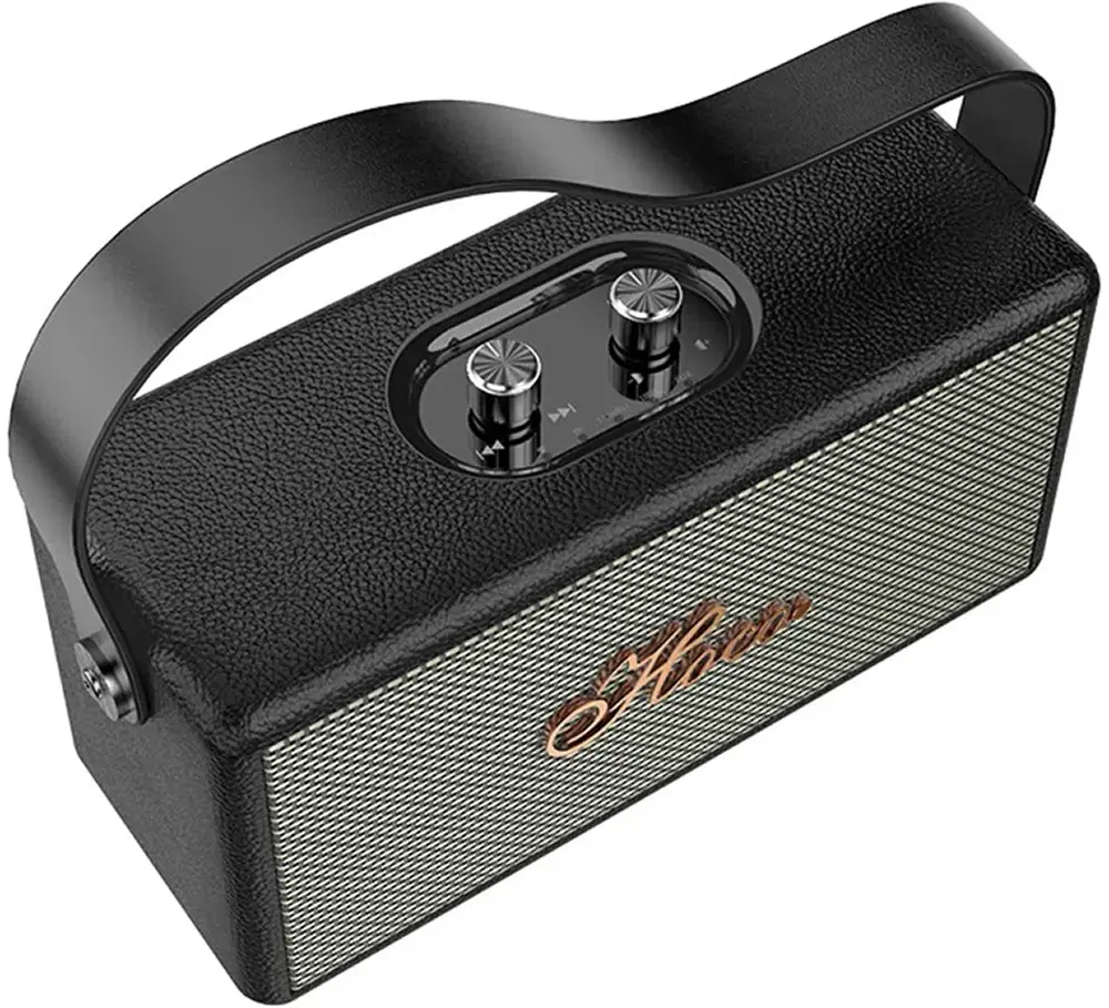 Беспроводная портативная колонка Hoco Rhyme Retro Leather DS61 (Black) - 3