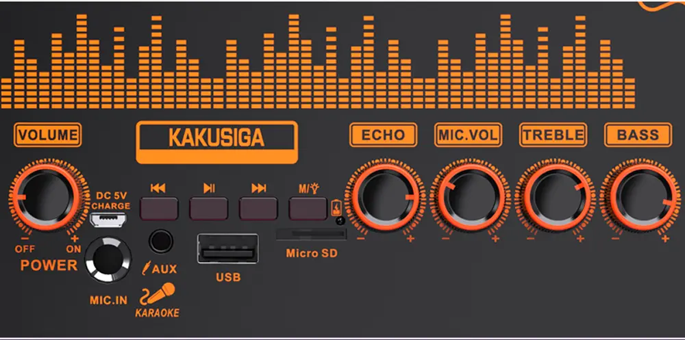 Sistem acustic portabil Kakusiga Hongcai KK-8205 (Black)