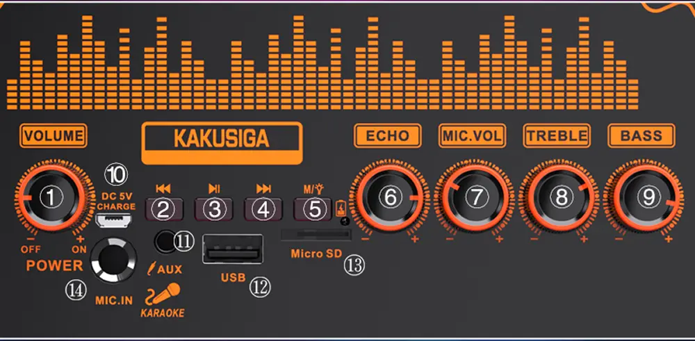 Sistem acustic portabil Kakusiga Xingluan KK-8301 (Black)