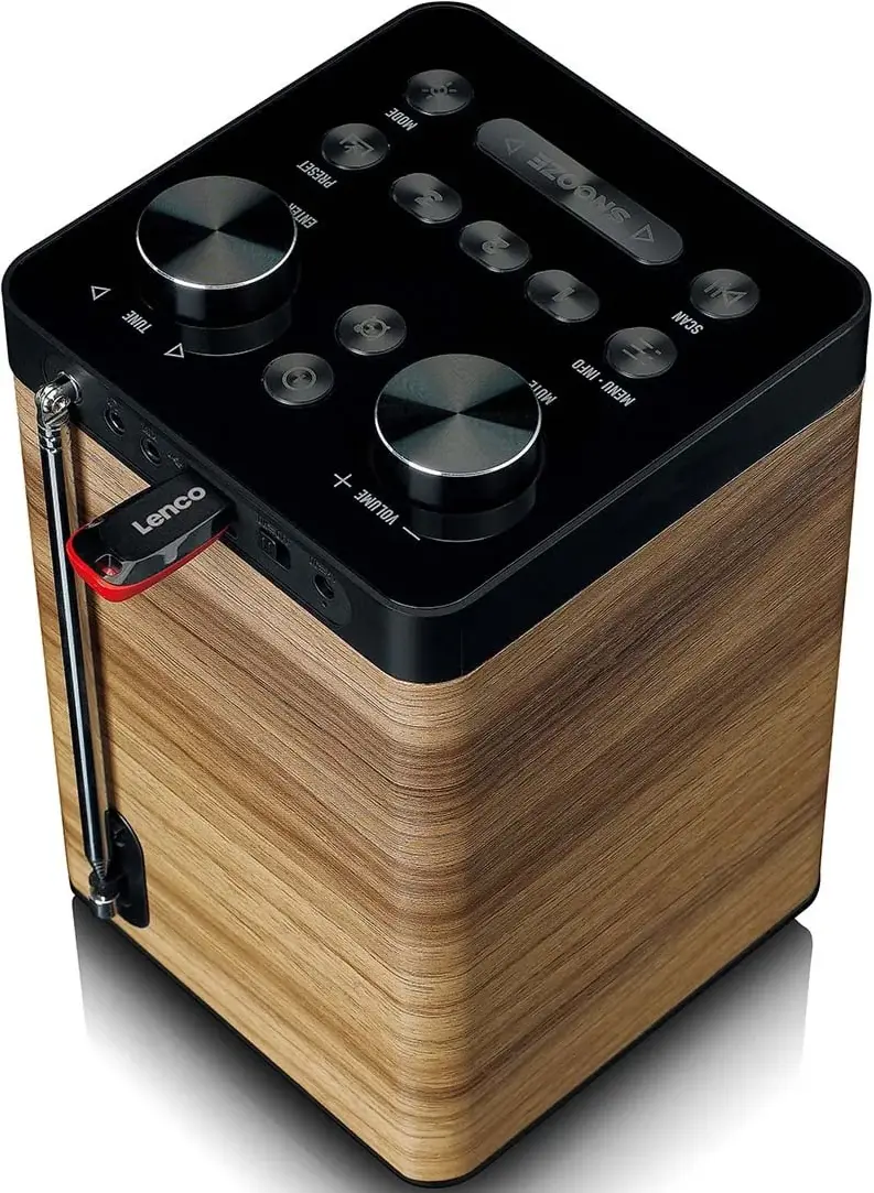 Radio portabil Lenco PDR-060WD (Natural/Black) - 3