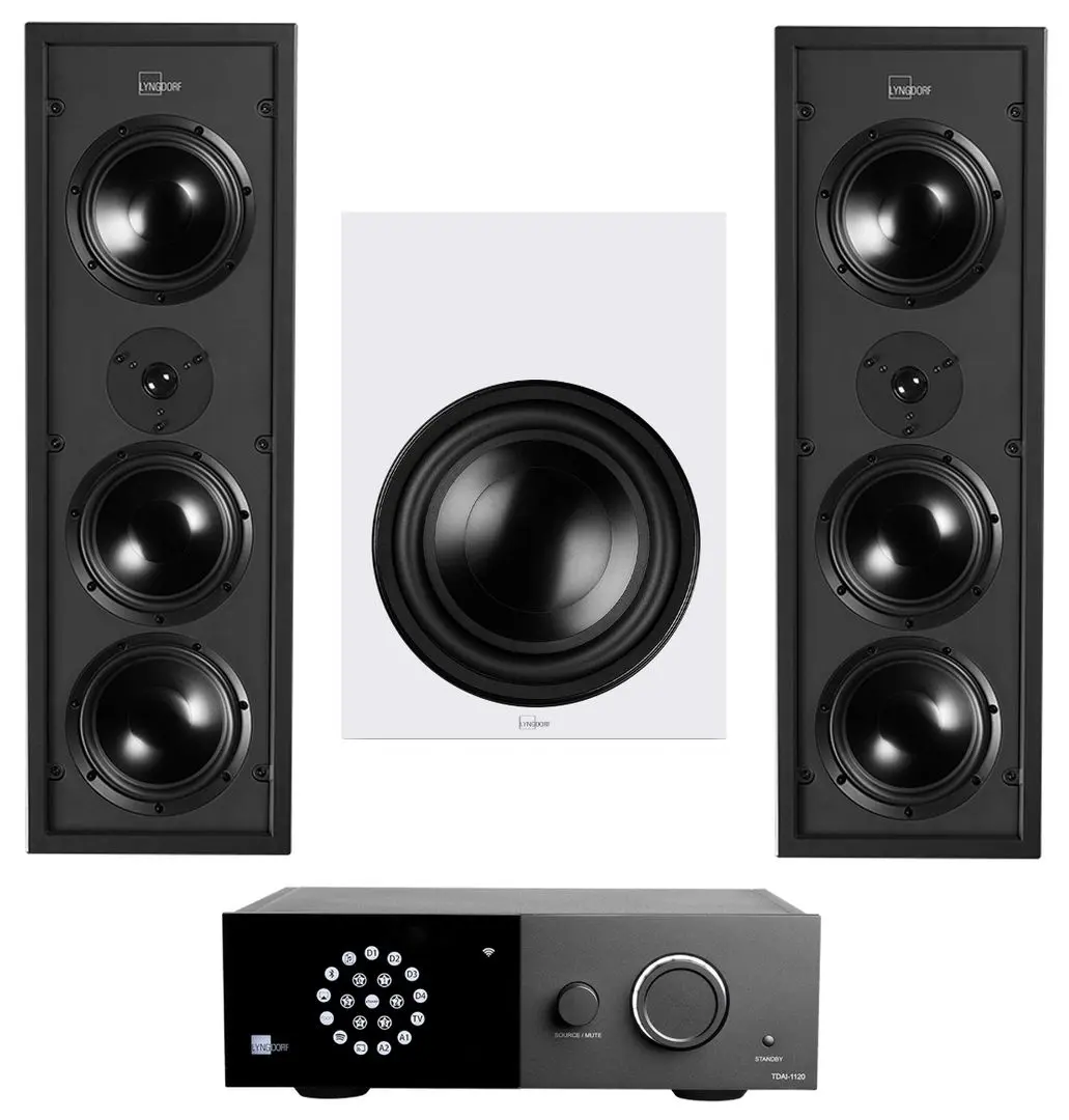 Акустическая система Lyngdorf D-500 + BW-2 + TDAI-1120 (Black/White)
