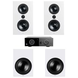 Sistem acustic Lyngdorf FR-1 + 2xBW-2 + TDAI-1120 (White/Black)