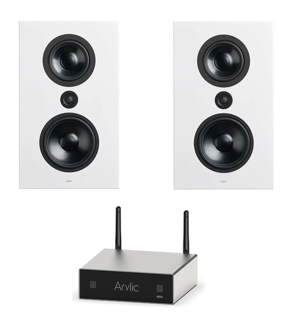 Sistem acustic Lyngdorf FR-1 + Arylic A50+ (White/Black)