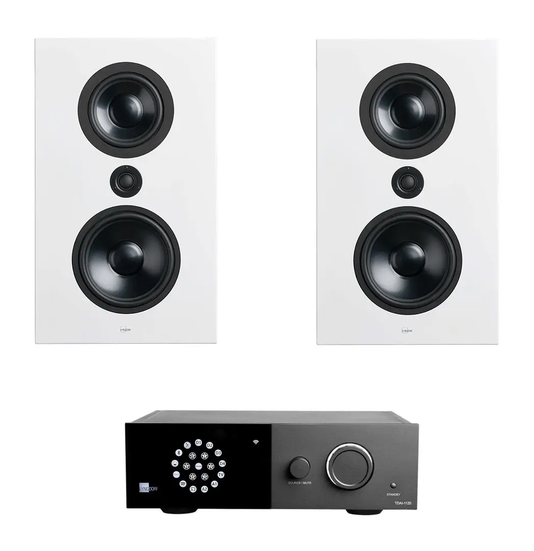 Sistem acustic Lyngdorf FR-1 + TDAI-1120 (White/Black)