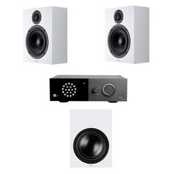 Sistem acustic Lyngdorf MH-2 + BW2 + TDAI-1120 (White/Black)