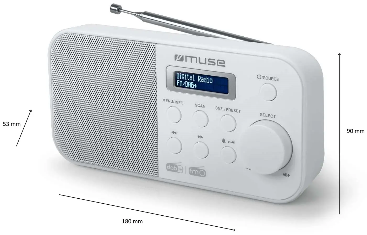 Radio portabil Muse M-109 DBW (White)