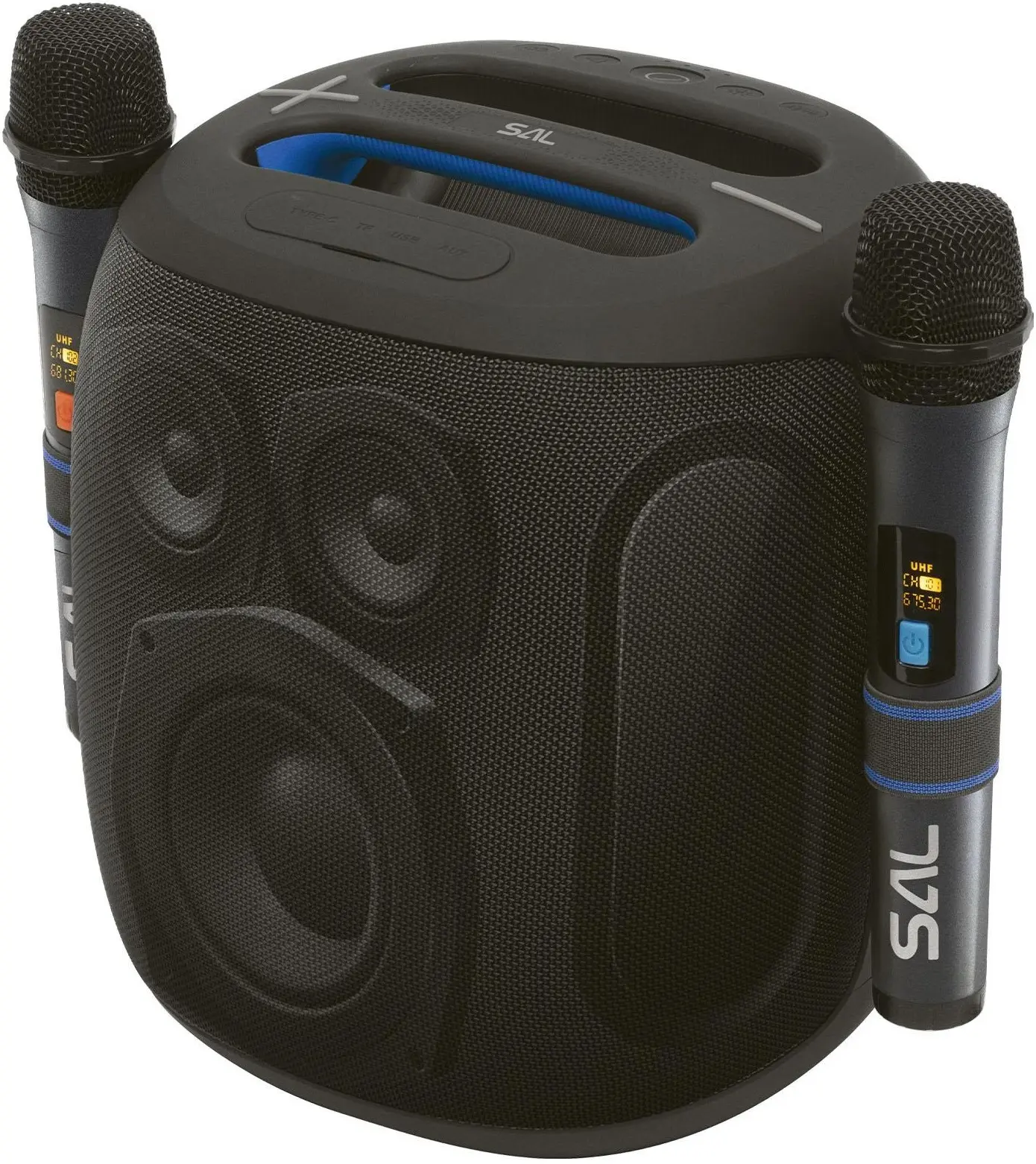 Boombox + 2 microfoane Sal Parcube (Black)