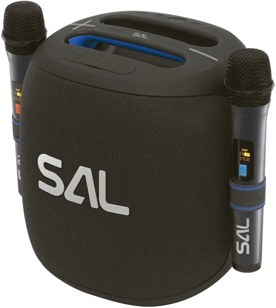 Boombox + 2 microfoane Sal Parcube (Black)