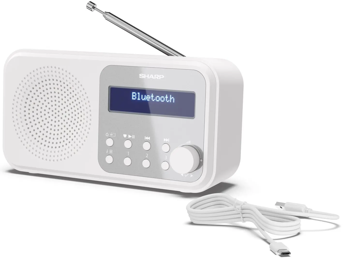 Radio portabil Sharp DR-P420 (Snowy White)