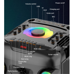 Портативная акустическая система Sing-E JQS9055 (Black) Thumb