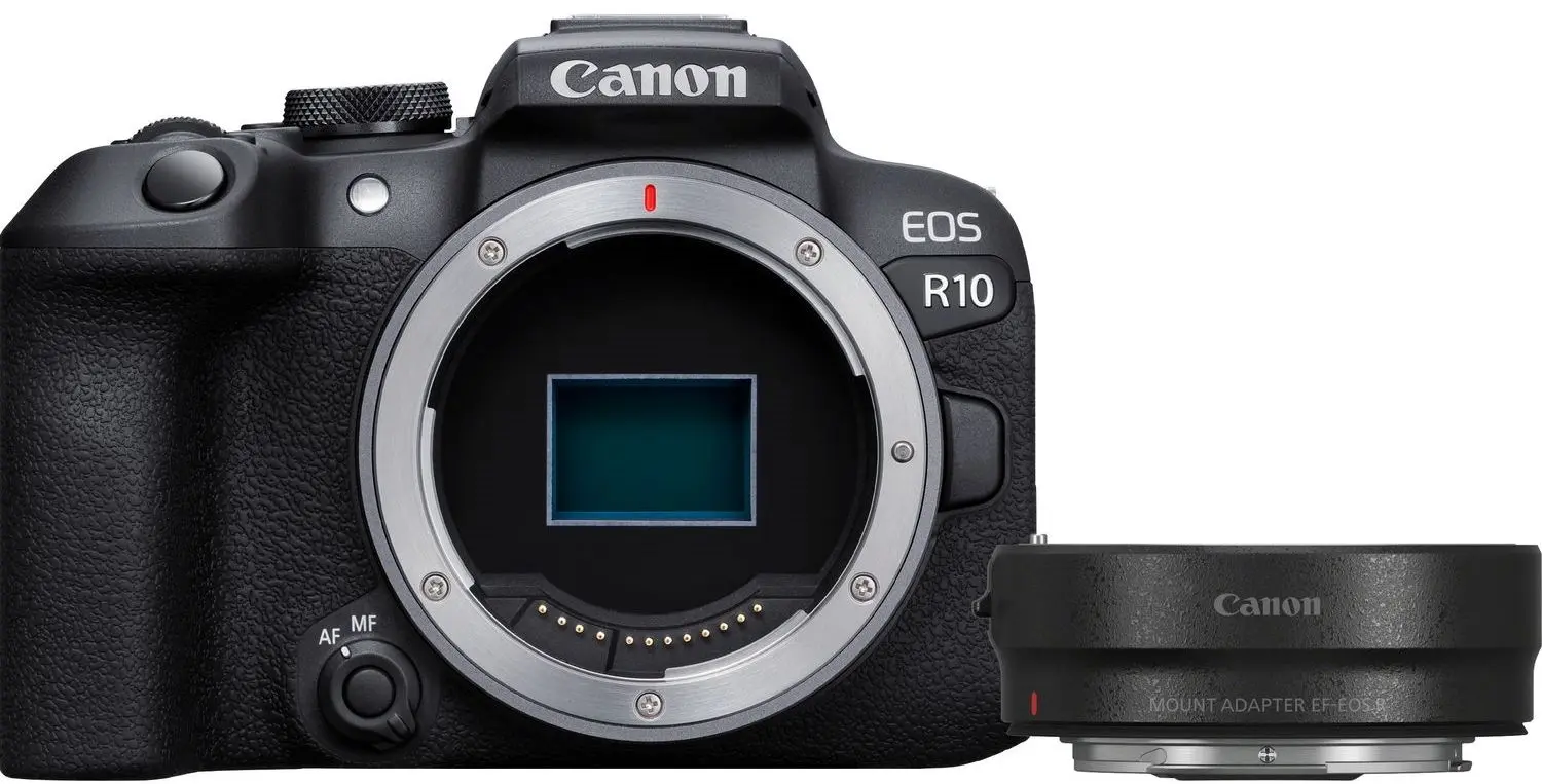 Aparat foto digital Canon EOS R10 Body + Adapter EF-EOS R for EF-S (Black)
