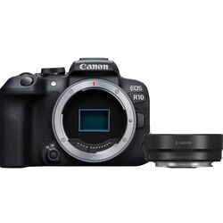 Aparat foto digital Canon EOS R10 + RF-S 18-150mm f/3.5-6.3 IS STM + Adapter EF-EOS R for EF-S (Black) Thumb