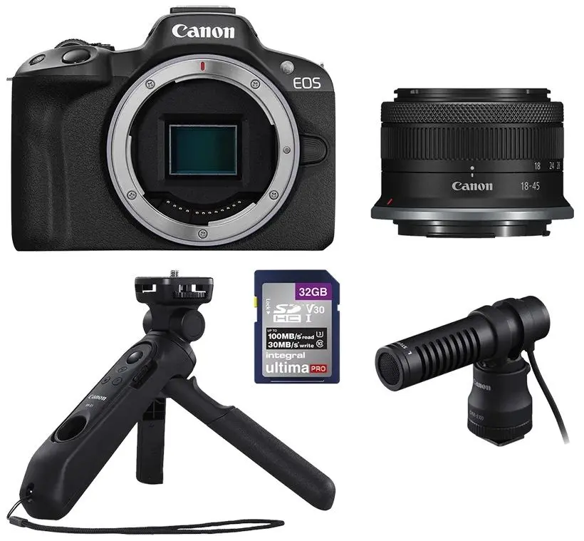 Цифровой фотоаппарат Canon EOS R50 Content Creator Kit (Black)