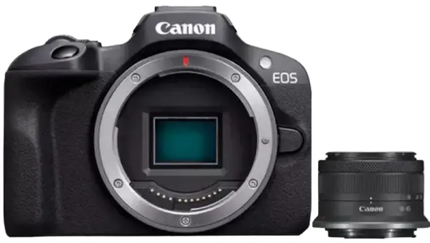 Aparat foto Canon EOS R100 & RF-S 18-45mm f/4.5-6.3 IS STM KIT (Black)