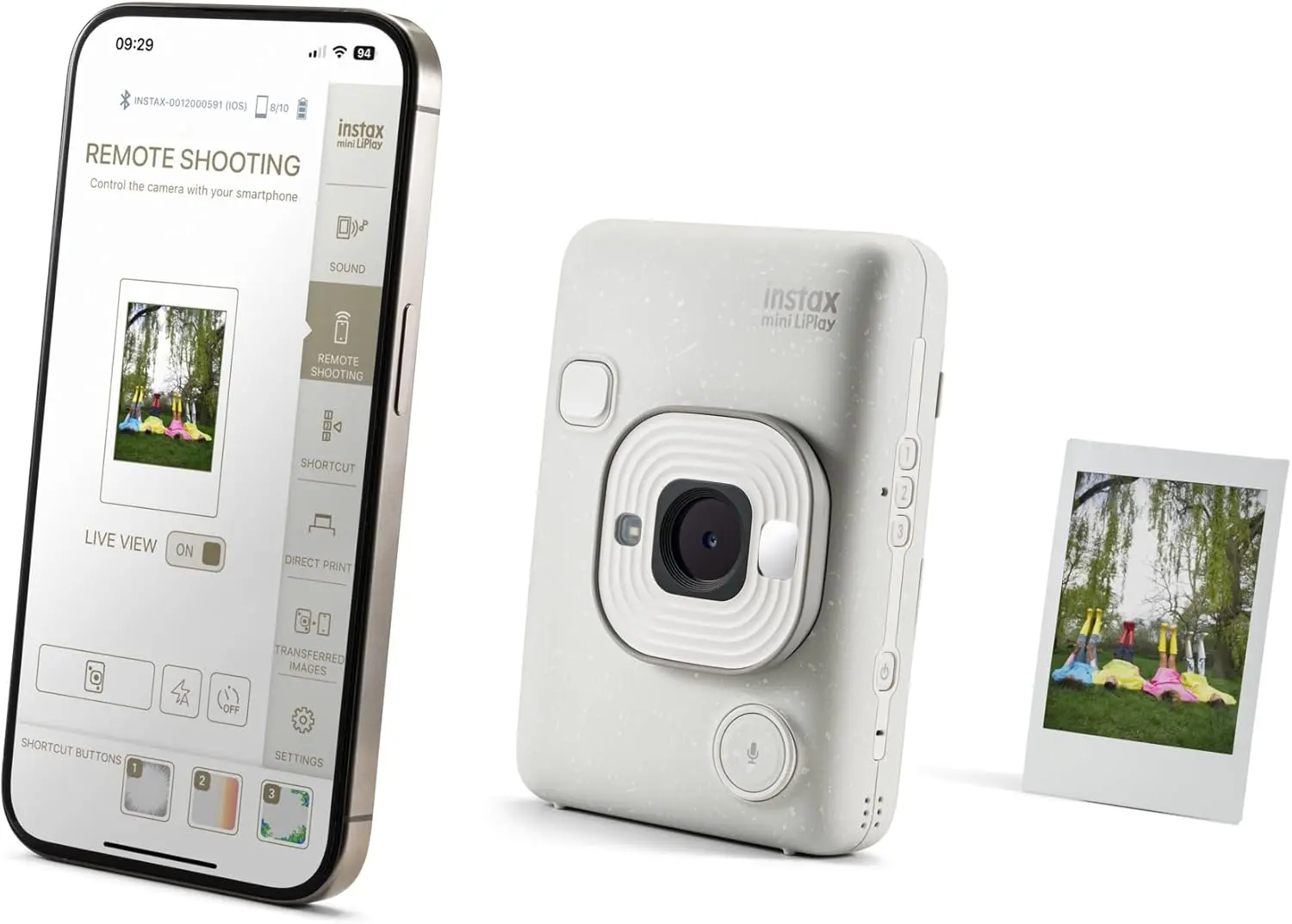 Фотоаппарат моментальной печати Fujifilm Instax Mini LiPlay (Misty White) - 6