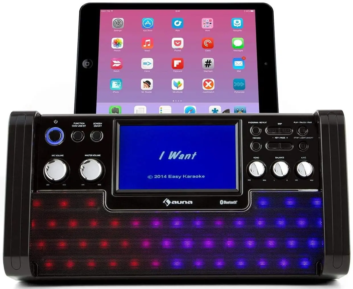 Караоке система Auna DiscoFever LED (Black) - 2