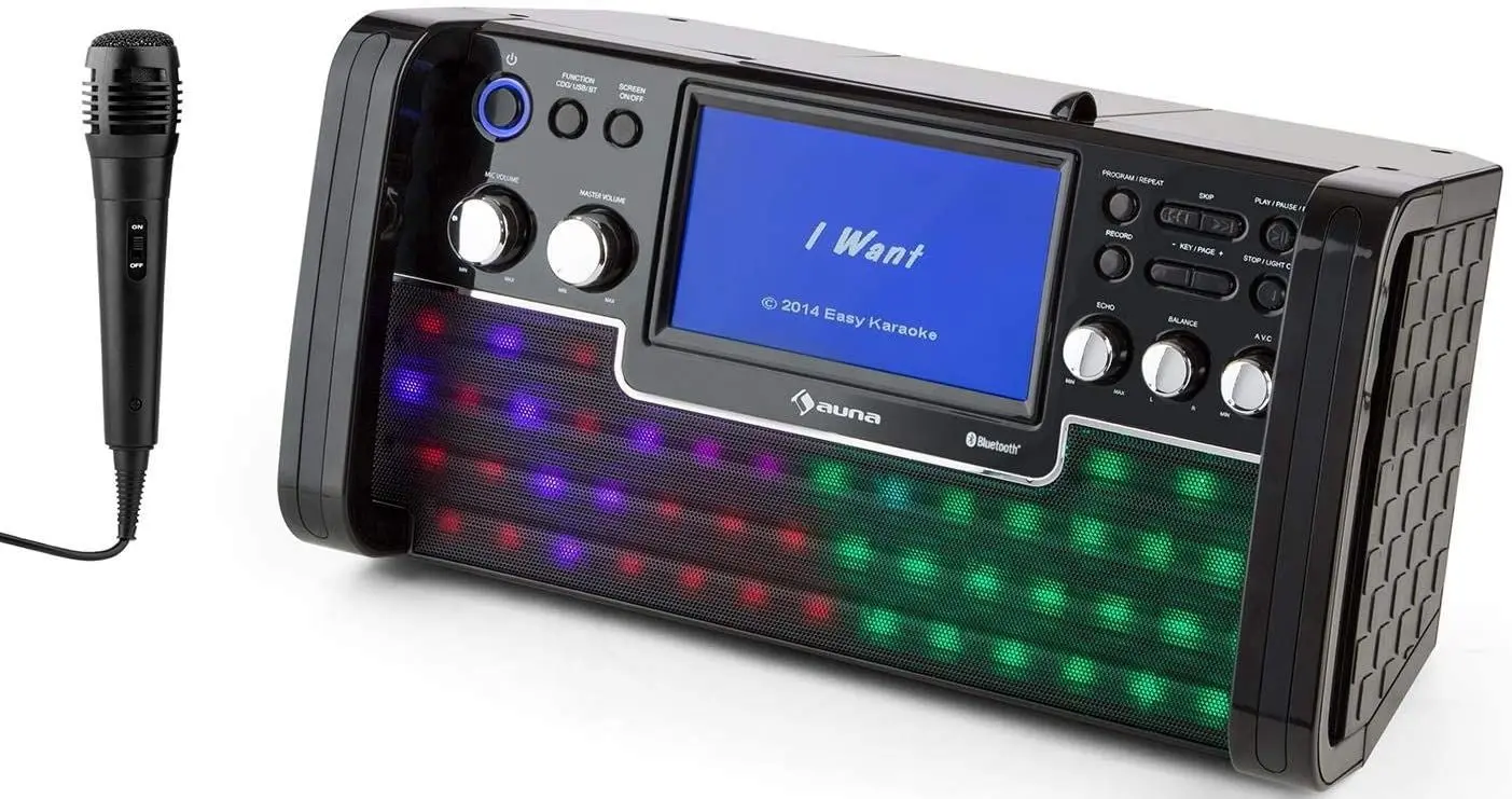 Караоке система Auna DiscoFever LED (Black) - 3