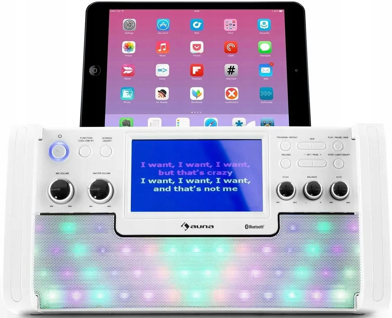 Sistem karaoke Auna DiscoFever LED (White) - 2