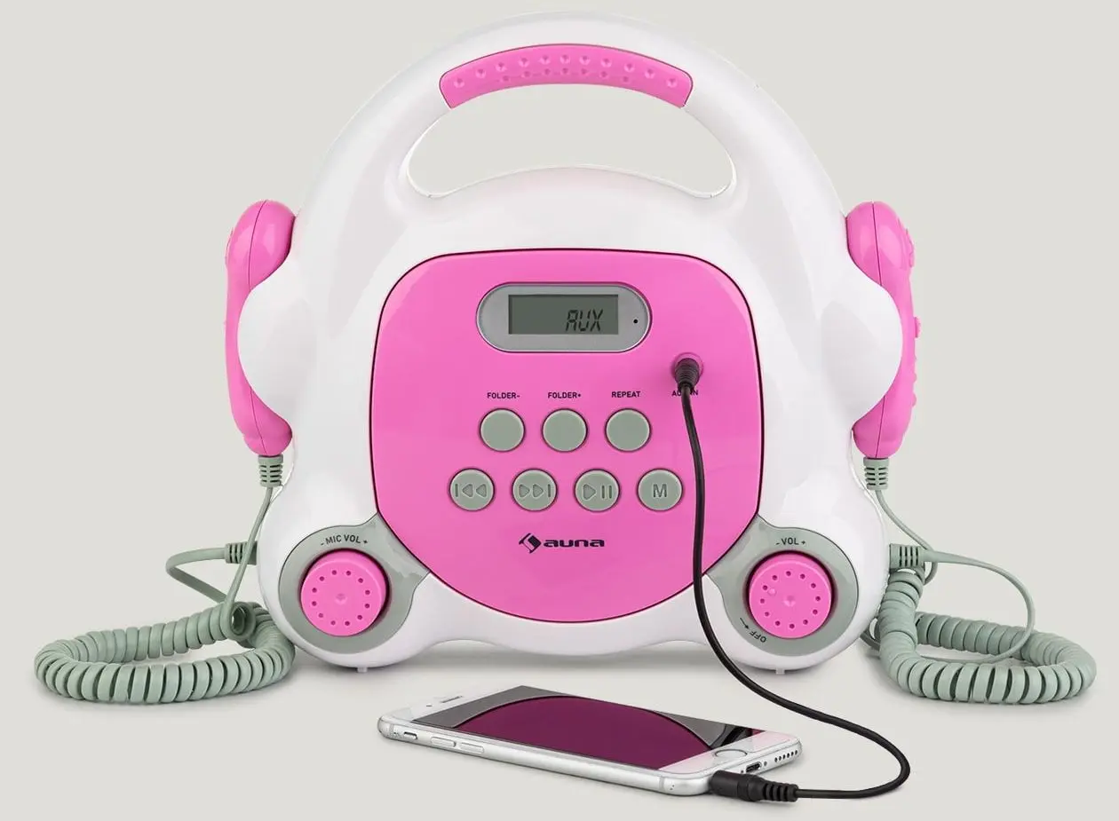 Sistem de karaoke Auna Pocket Rocker BT (Pink/White) - 3