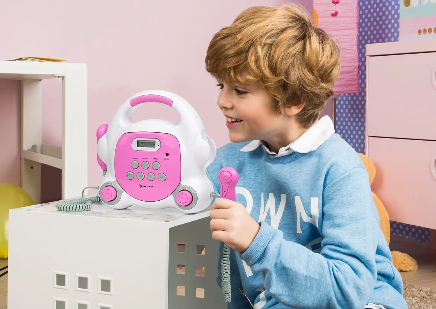 Sistem de karaoke Auna Pocket Rocker BT (Pink/White) - 7